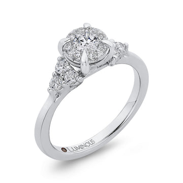 Diamond Engagement Ring in 14K White Gold
